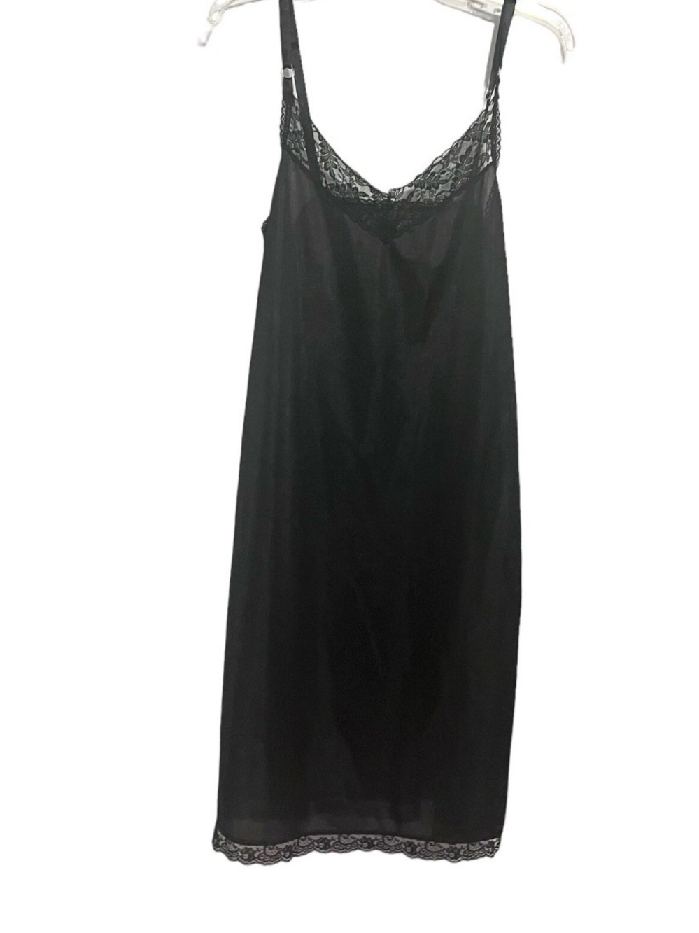 Heavenly Secrets Black Lace Camisole Slip M/4 Y2K Coquette Gothic whimsigoth